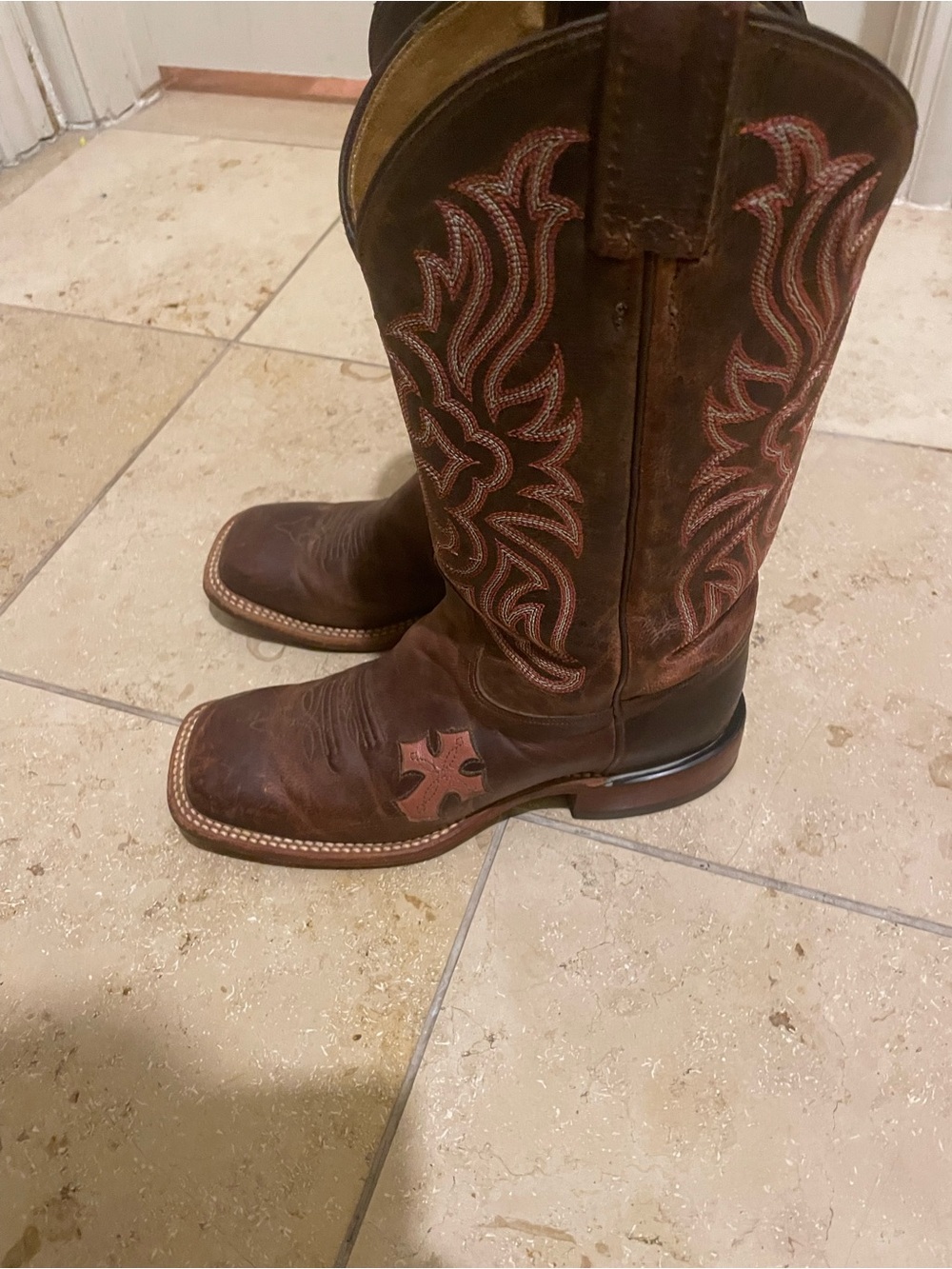 Women’s Tony Lama Brown Western Cowboy Boots - Classic Leather